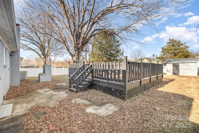 view of yard with a wooden deck