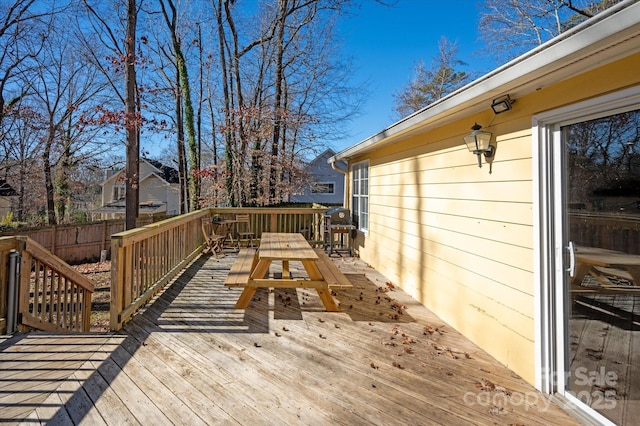 view of wooden deck