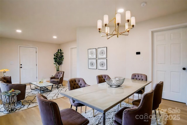 dining room featuring light hardwood / wood-style flooring