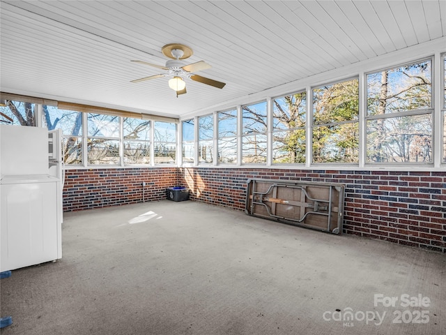 266 Hudlow Rd, Forest City, NC 28043 - unfurnished sunroom featuring ceiling fan