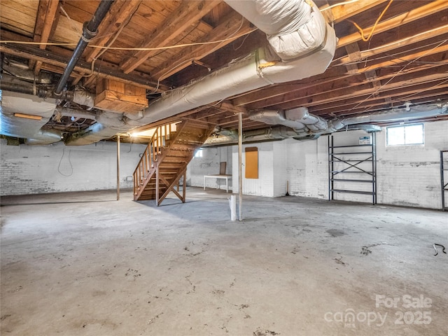 266 Hudlow Rd, Forest City, NC 28043 - basement with brick wall