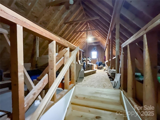 view of attic