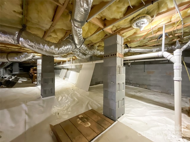 view of basement