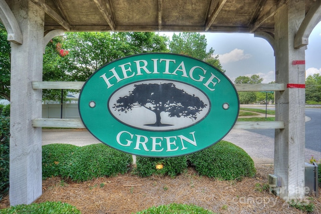 view of community sign