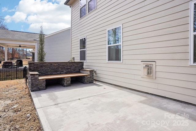 view of patio / terrace with fence