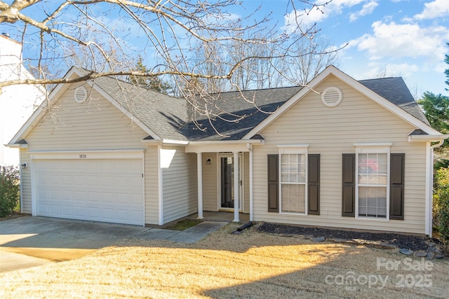 ranch-style house with a garage