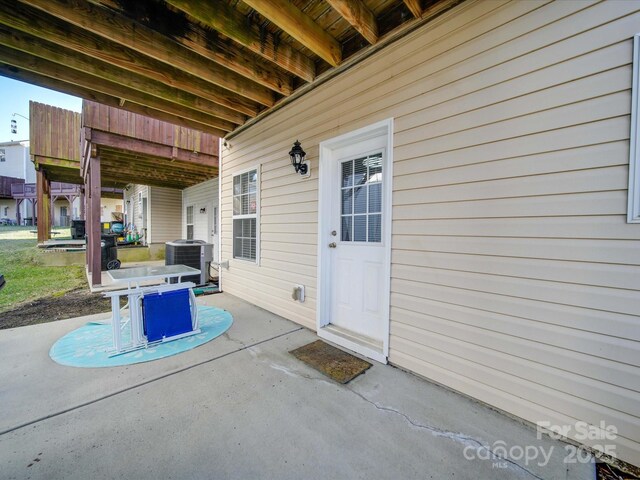 view of patio / terrace with central AC