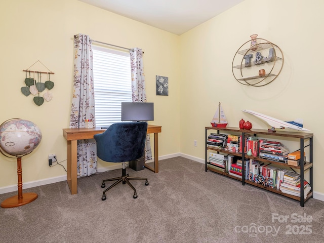 office area featuring carpet