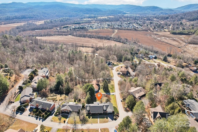 aerial view featuring a mountain view