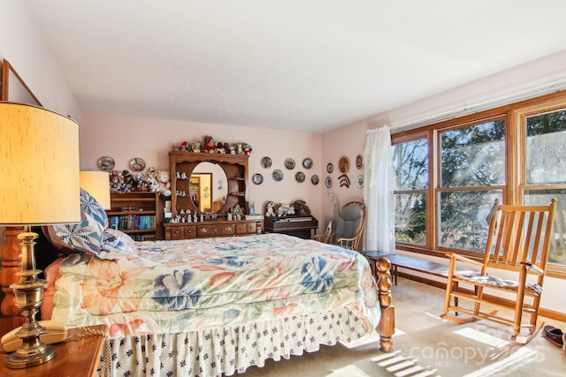 bedroom with carpet floors