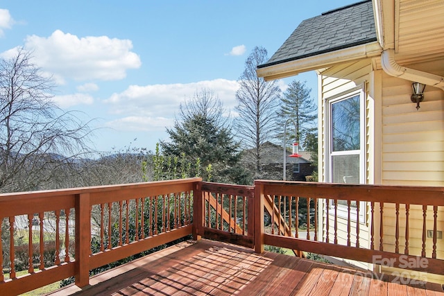 view of wooden terrace