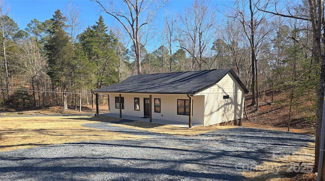 exterior space with covered porch