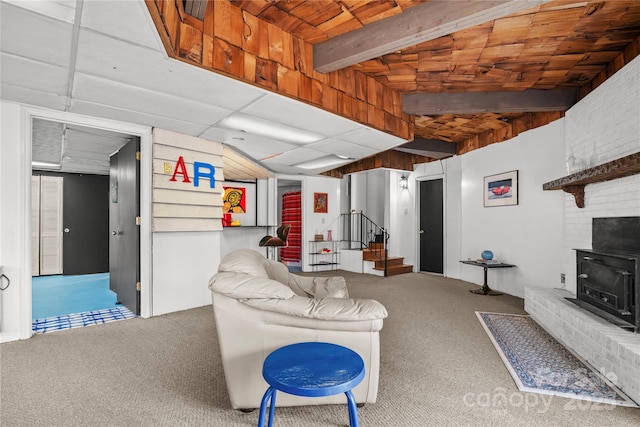 view of carpeted living room