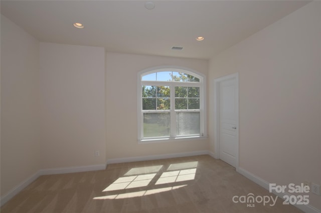 view of carpeted empty room