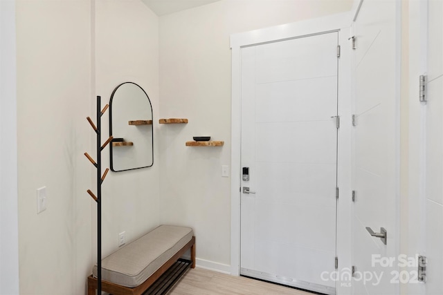 entryway featuring light hardwood / wood-style flooring