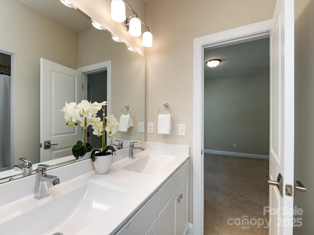 bathroom with vanity