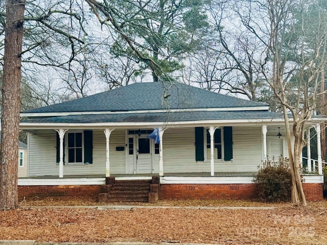 view of front of home with a porch