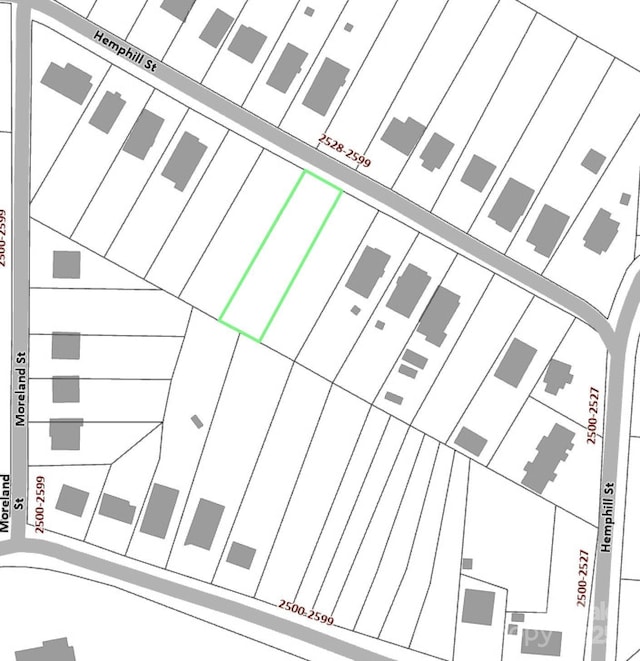 2555 Hemphill St, Charlotte NC, 28208 land for sale