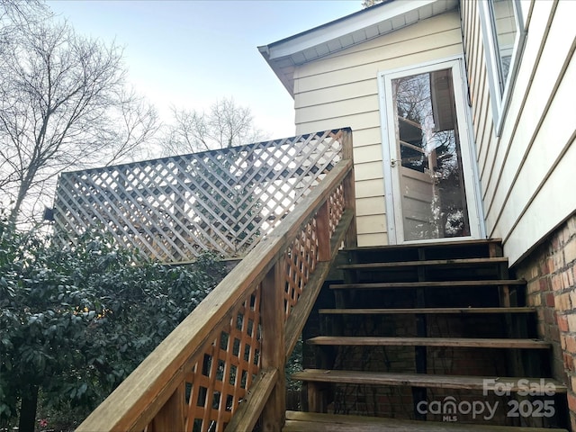 view of staircase