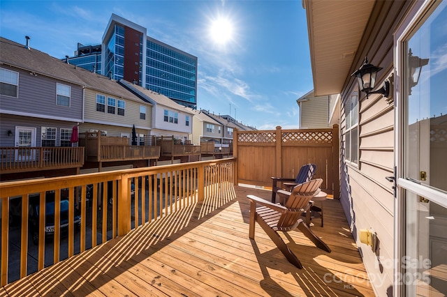 view of wooden terrace