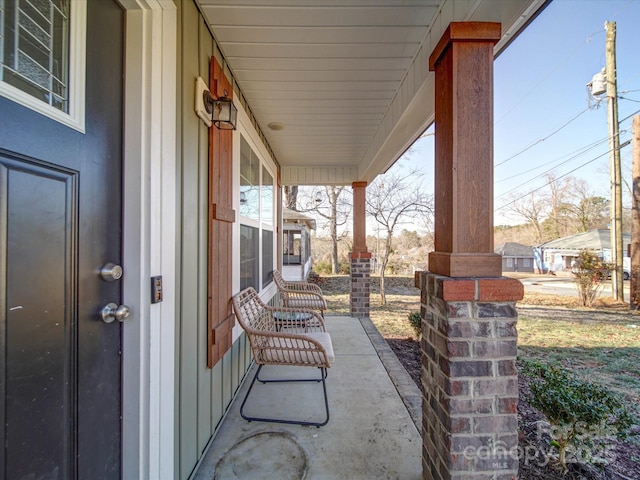 view of patio with covered porch