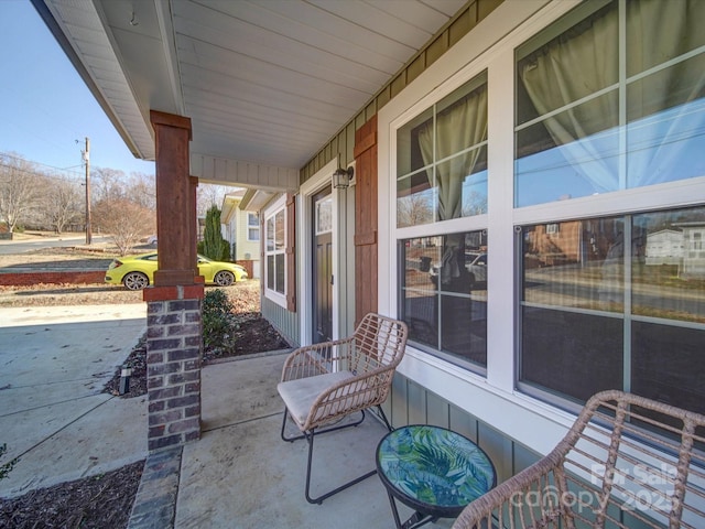 view of patio / terrace with a porch