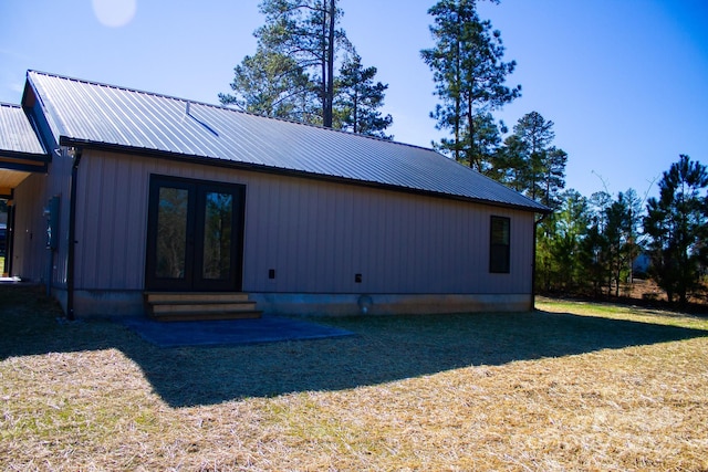 rear view of house with french doors