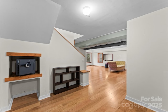 interior space featuring light wood-type flooring