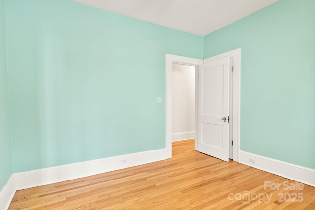 empty room featuring light hardwood / wood-style flooring