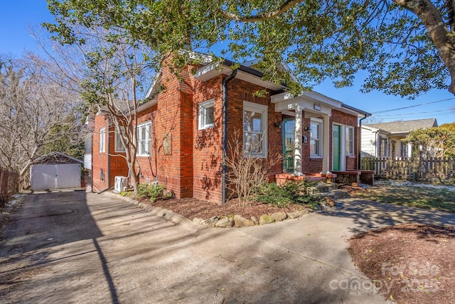 view of front of house featuring central AC unit