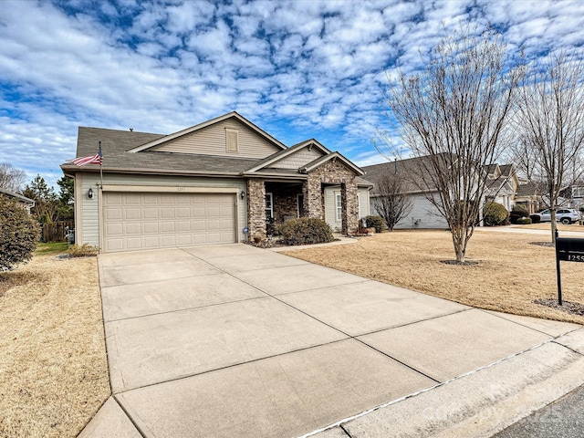 ranch-style home with a garage