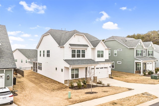 view of front of house featuring a garage