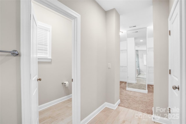 bathroom featuring hardwood / wood-style floors