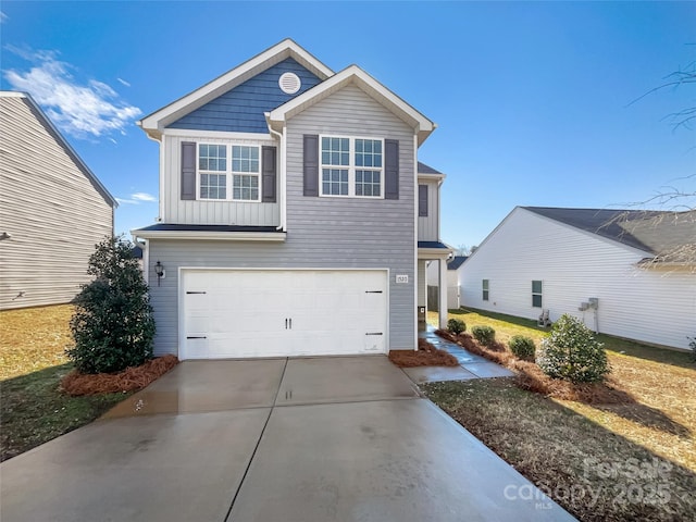 front facade featuring a garage