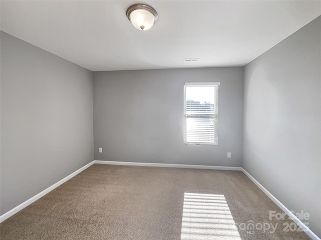 view of carpeted spare room