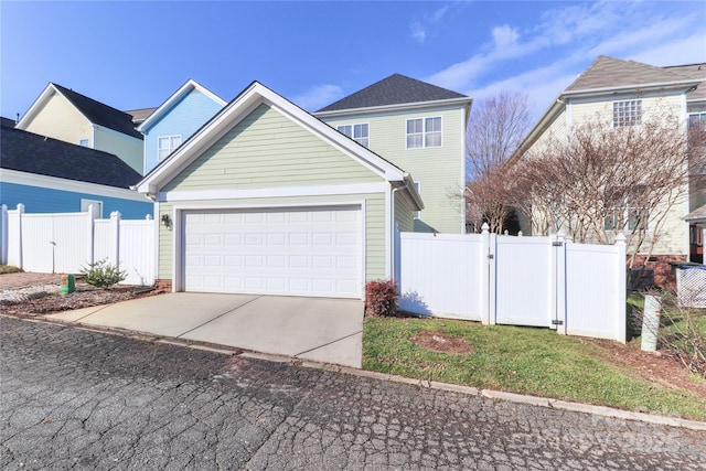 front of property with a garage