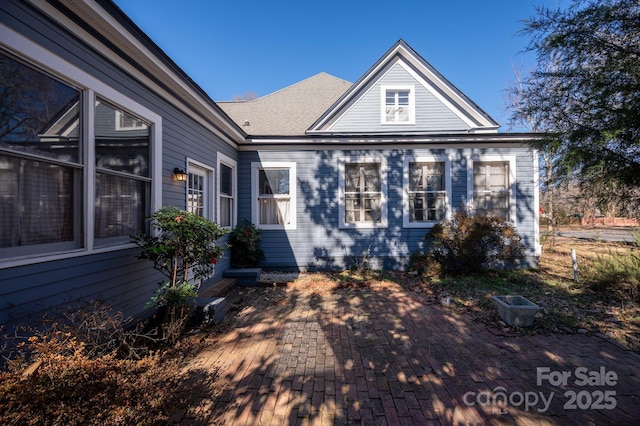 view of front of property with a patio