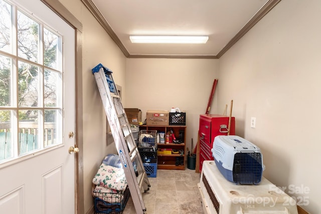 view of storage room