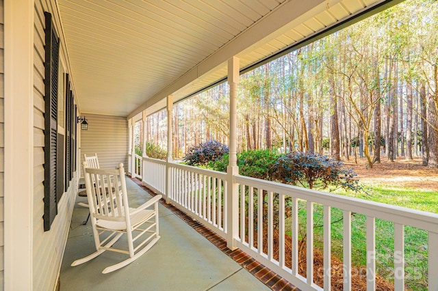 balcony with covered porch