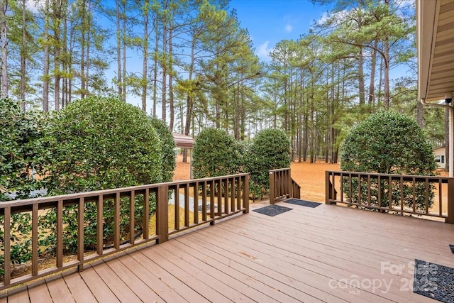 view of wooden terrace