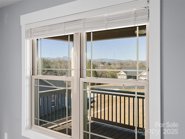 doorway with a mountain view