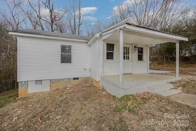 view of back of property