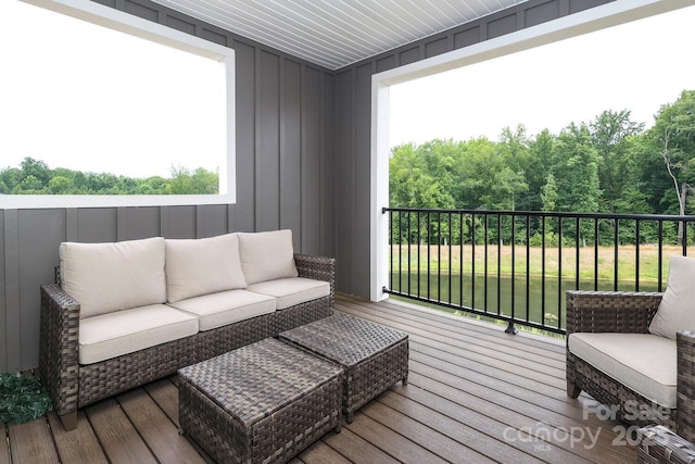 deck featuring an outdoor hangout area