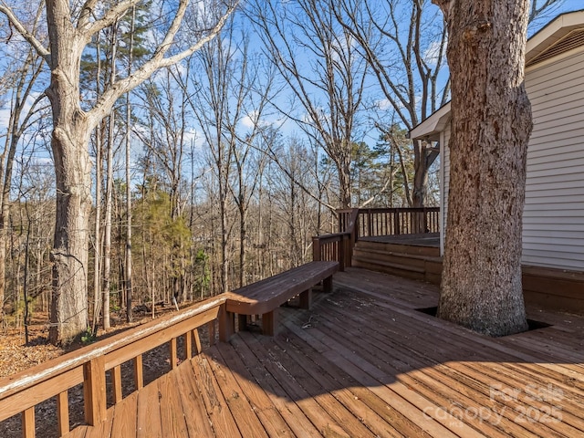 view of wooden deck