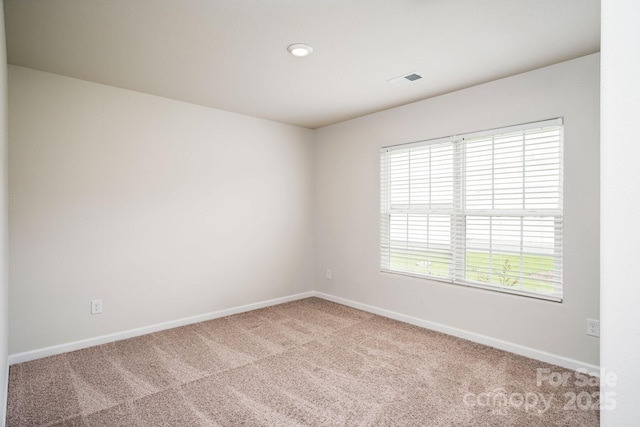 spare room featuring carpet floors and a healthy amount of sunlight