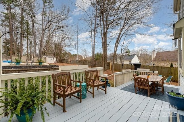 view of wooden terrace