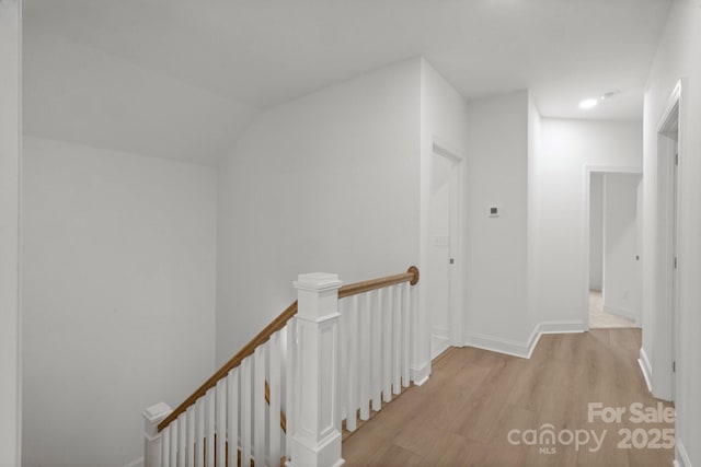 8078 Blackwood Rd, Denver, NC 28037 - hall featuring an upstairs landing, light wood-style flooring, and baseboards