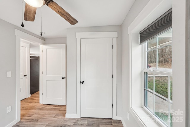 interior space featuring plenty of natural light and light wood-type flooring