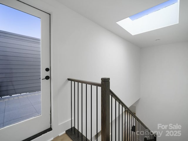 2534 Weddington Ave Unit 11, Charlotte, NC 28204 - stairs with a skylight