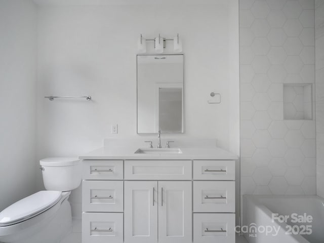 2530 Weddington Ave Unit 12, Charlotte, NC 28204 - full bathroom with vanity, a tub to relax in, and toilet